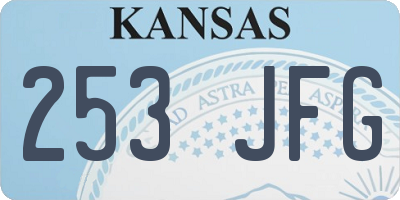 KS license plate 253JFG