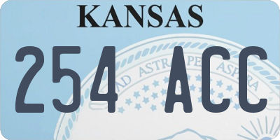 KS license plate 254ACC