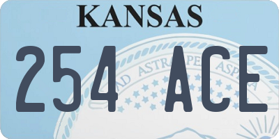 KS license plate 254ACE