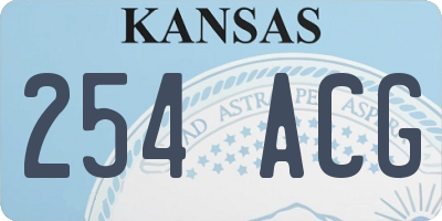 KS license plate 254ACG