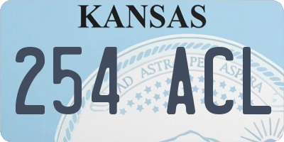 KS license plate 254ACL