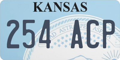 KS license plate 254ACP