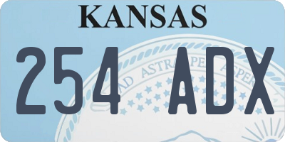 KS license plate 254ADX