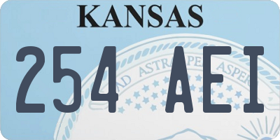 KS license plate 254AEI