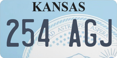 KS license plate 254AGJ