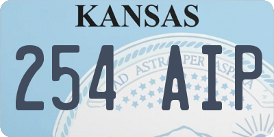 KS license plate 254AIP