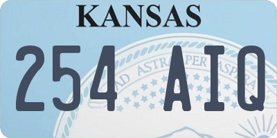 KS license plate 254AIQ