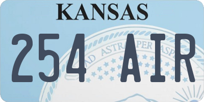KS license plate 254AIR