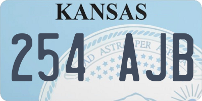 KS license plate 254AJB