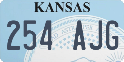 KS license plate 254AJG