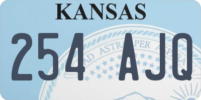 KS license plate 254AJQ