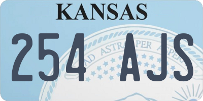 KS license plate 254AJS