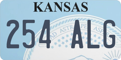 KS license plate 254ALG