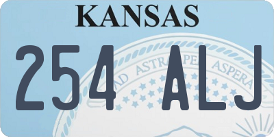 KS license plate 254ALJ