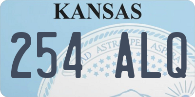KS license plate 254ALQ