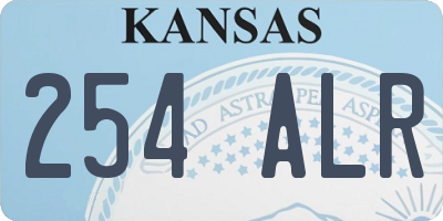 KS license plate 254ALR