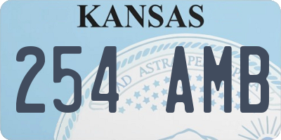 KS license plate 254AMB