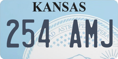 KS license plate 254AMJ
