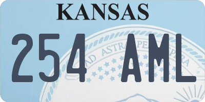KS license plate 254AML