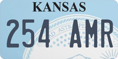 KS license plate 254AMR