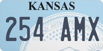 KS license plate 254AMX