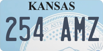KS license plate 254AMZ