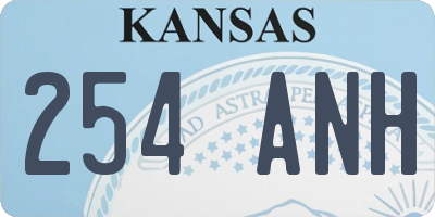 KS license plate 254ANH