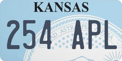 KS license plate 254APL