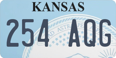 KS license plate 254AQG
