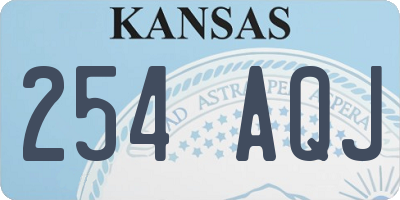 KS license plate 254AQJ