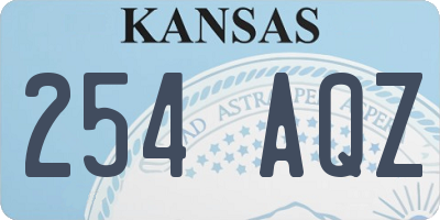 KS license plate 254AQZ