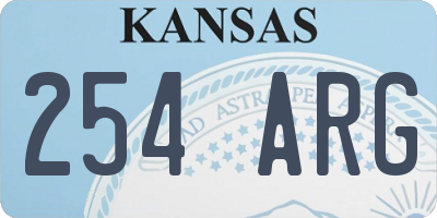 KS license plate 254ARG