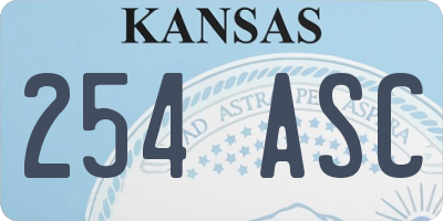 KS license plate 254ASC