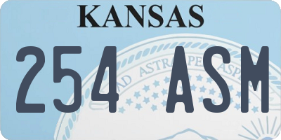 KS license plate 254ASM
