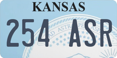 KS license plate 254ASR