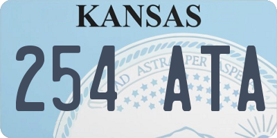 KS license plate 254ATA
