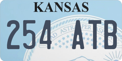 KS license plate 254ATB