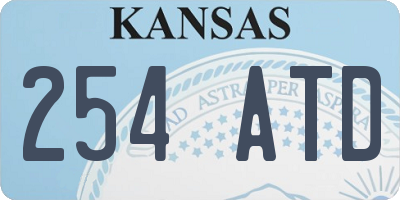KS license plate 254ATD