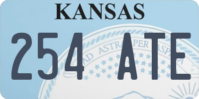 KS license plate 254ATE