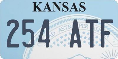 KS license plate 254ATF