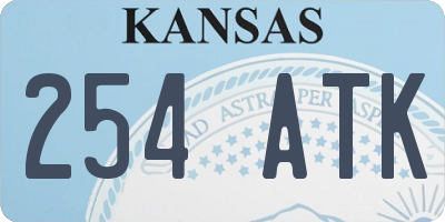 KS license plate 254ATK