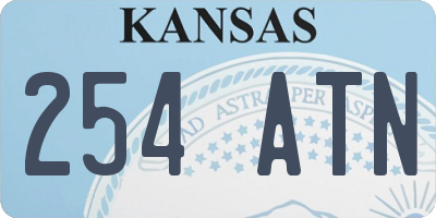 KS license plate 254ATN