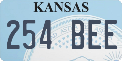 KS license plate 254BEE