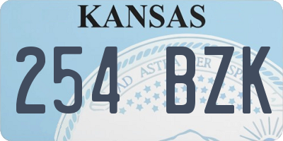 KS license plate 254BZK