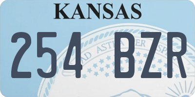 KS license plate 254BZR