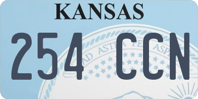 KS license plate 254CCN