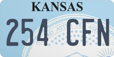 KS license plate 254CFN