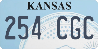 KS license plate 254CGC