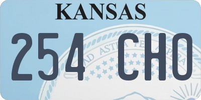 KS license plate 254CHO