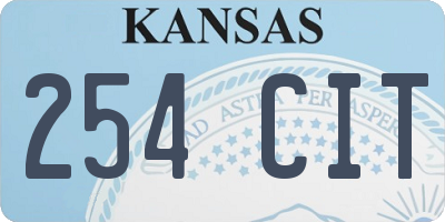 KS license plate 254CIT